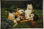 unknow artist cats 034 oil painting reproduction